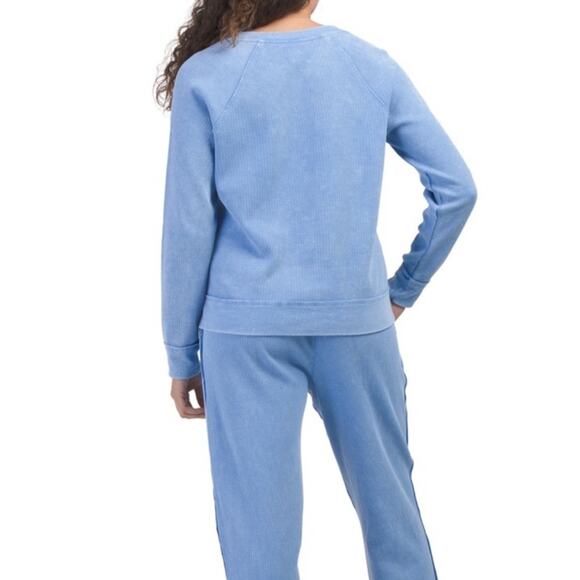 Sunnyside by Sundry Thermal Long Sleeve Top L Blue - Picture 7 of 7